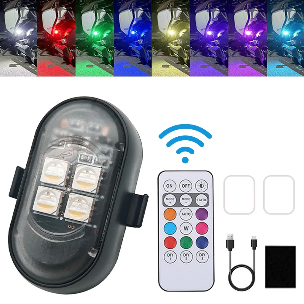 Drone Power Bank - 1-8 ชิ้น ไฟเตือนแบบชาร์จ USB กันน้ำ สำหรับรถยนต์