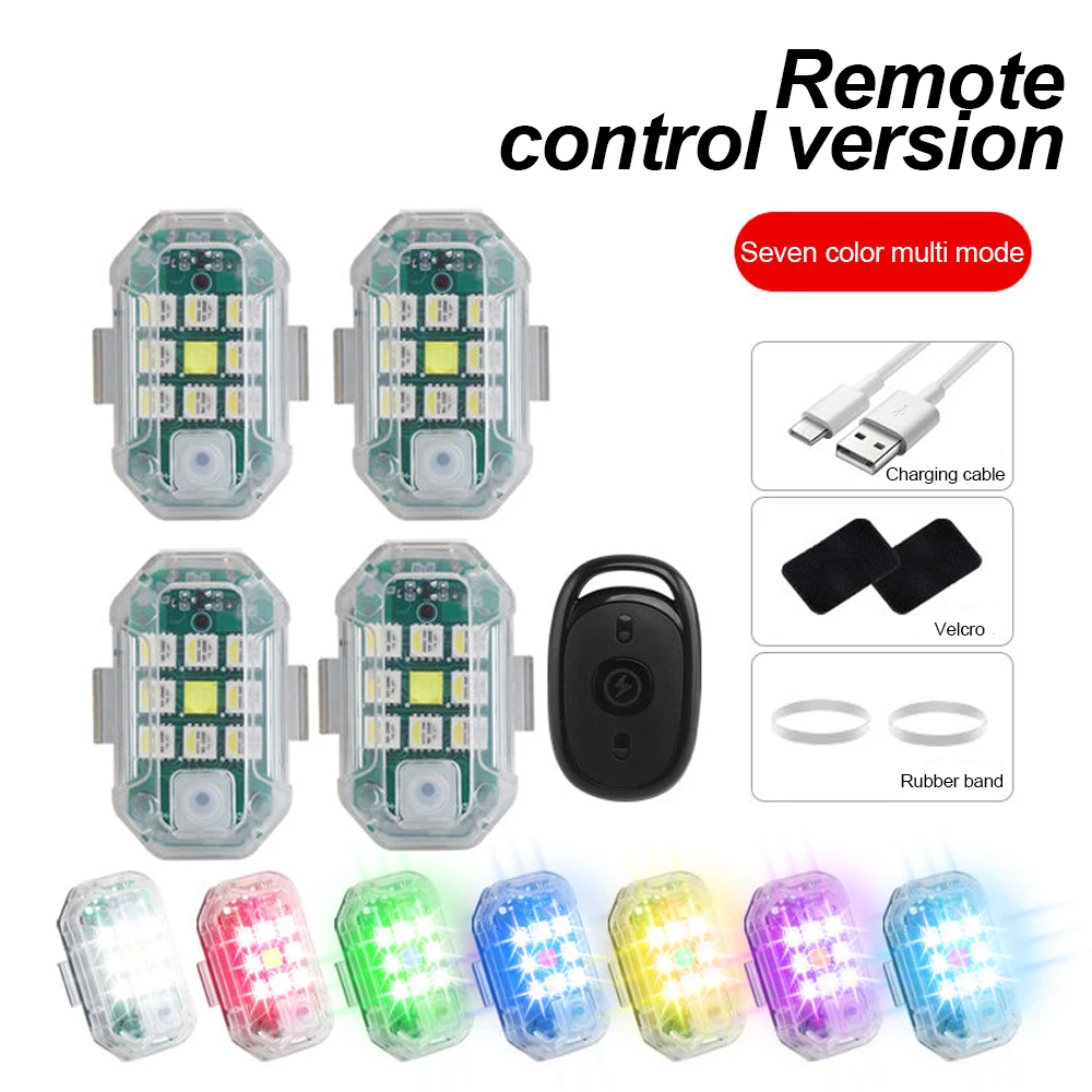 Drone Beacon Light - รีโมทคอนโทรลไร้สาย LED เครื่องบิน Strobe Light สําหรับรถยนต์รถจักรยานยนต์อัตโนมัติจักรยาน