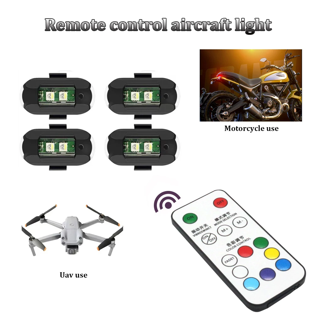 Drone Strobe Light - ไฟสัญญาณแม่เหล็กขนาดเล็กแบบ LED RGB, 1ชิ้นไฟสัญญาณเตือนการชนกันไฟโดรนไฟแฟลชรถยนต์ไฟแสดงสถานะ7สีโคมไฟรถจักรยานยนต์
