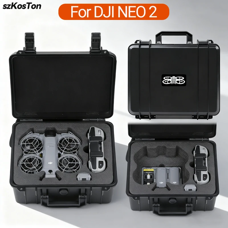 Drone Hard Shell Case - กล่องนิรภัยแบบพกพาสำหรับ DJI NEO 2 กล่องป้องกันการระเบิด กล่องแข็งแบบพกพา