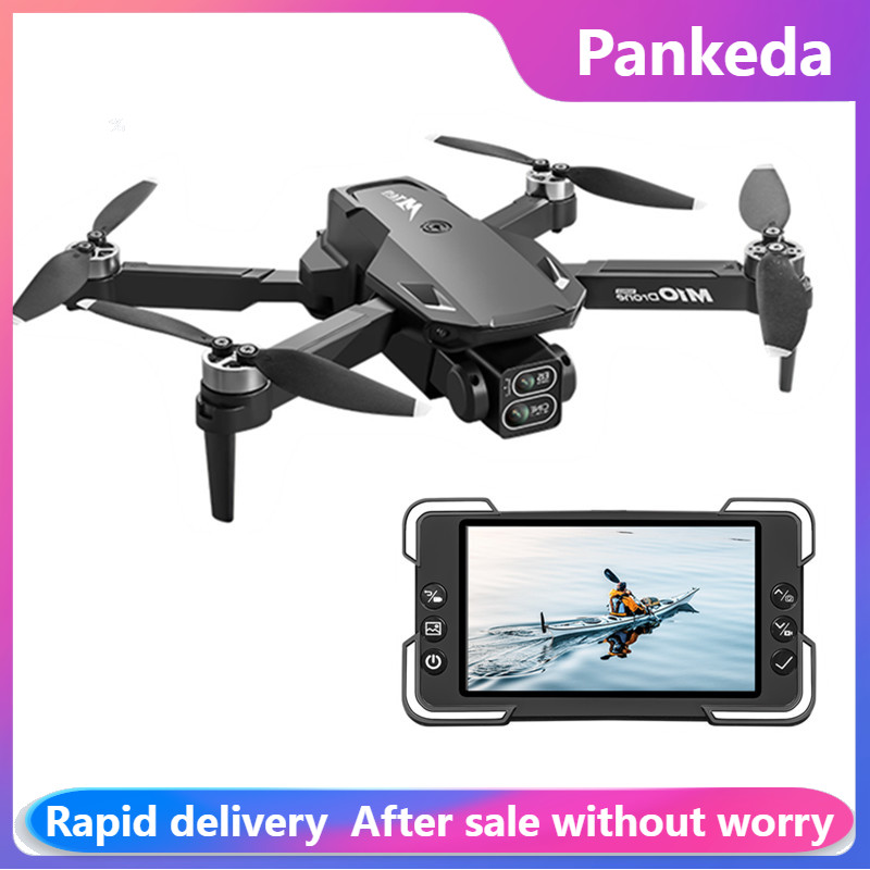 Drone Power Bank - โดรนกล้อง M10 พร้อมรีโมทคอนโทรลหน้าจอในตัว กล้องคู่ ระบบ Optical