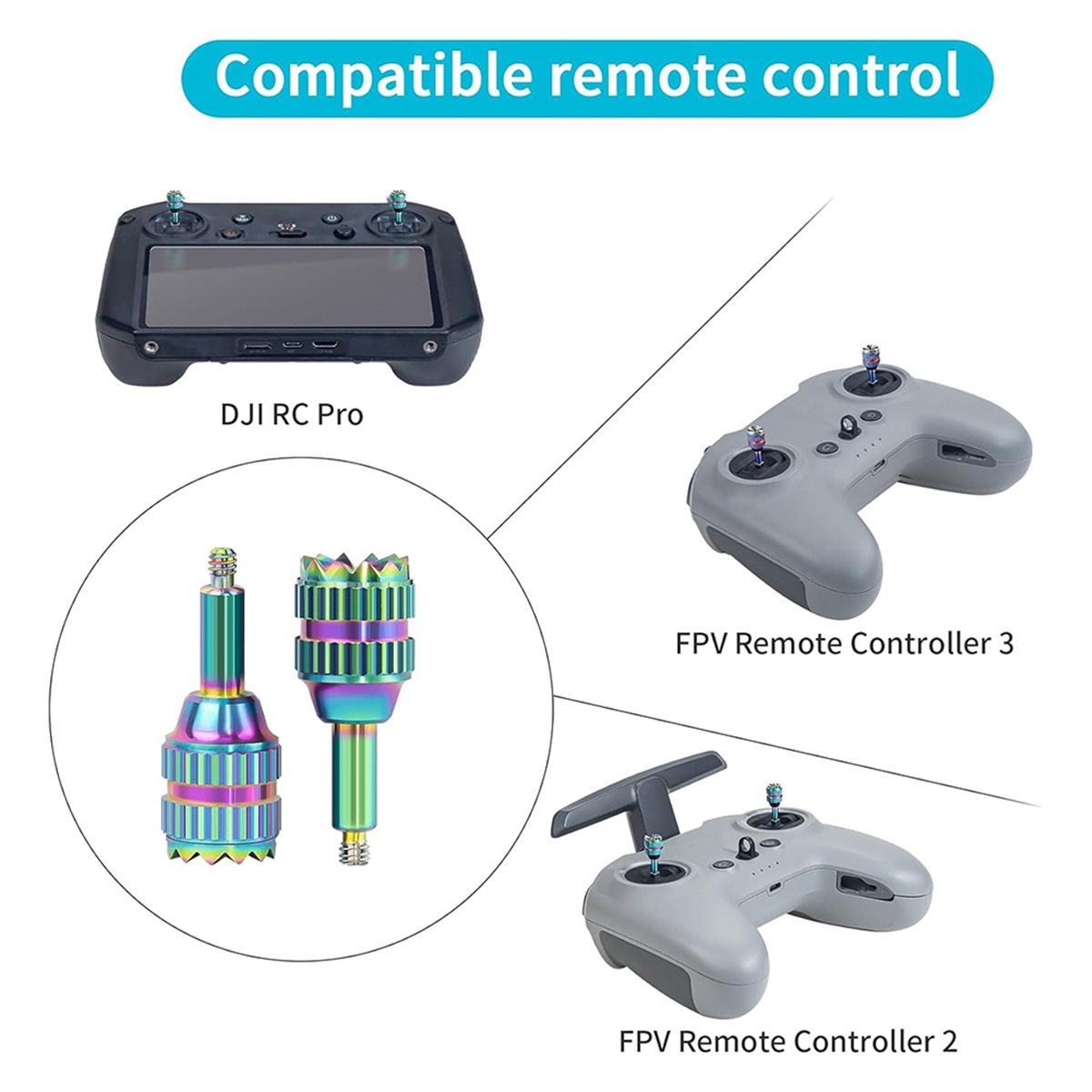 DT75BG 4 ชิ้น จอยสติ๊กโลหะ คัน - Drone Control Stick บทวิจารณ์และราคา