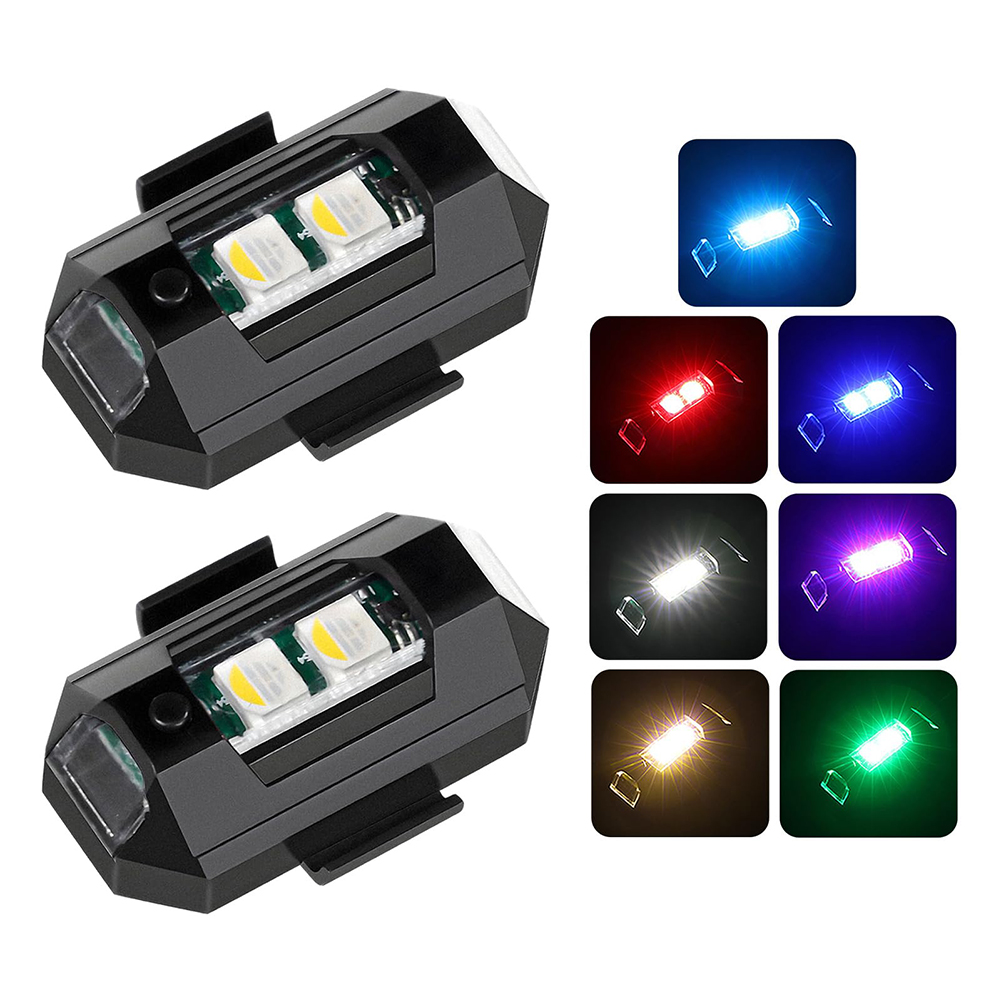 2 ชิ้น Mini LED Strobe ไฟตกแต่ - Drone Beacon Light บทวิจารณ์และราคา